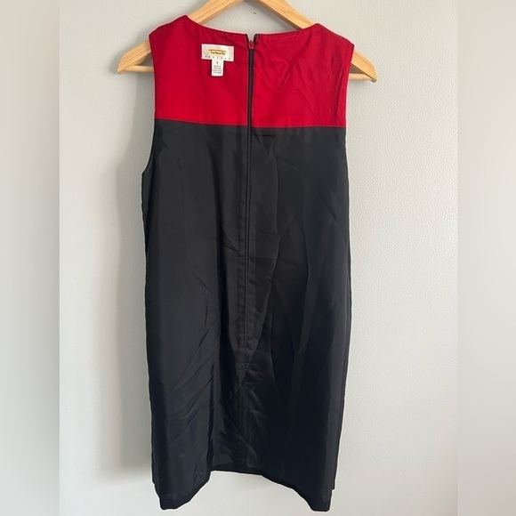 Talbots Dresses | Talbots Black and Red Wool Sleeveless Midi Sheath Dress Size 6 - Picture 6 of 7